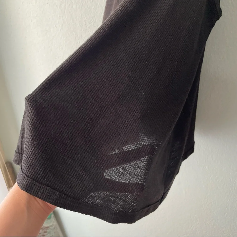 Free People | Black Ribbed Flowy Muscle Tank Top - Picture 5 of 7